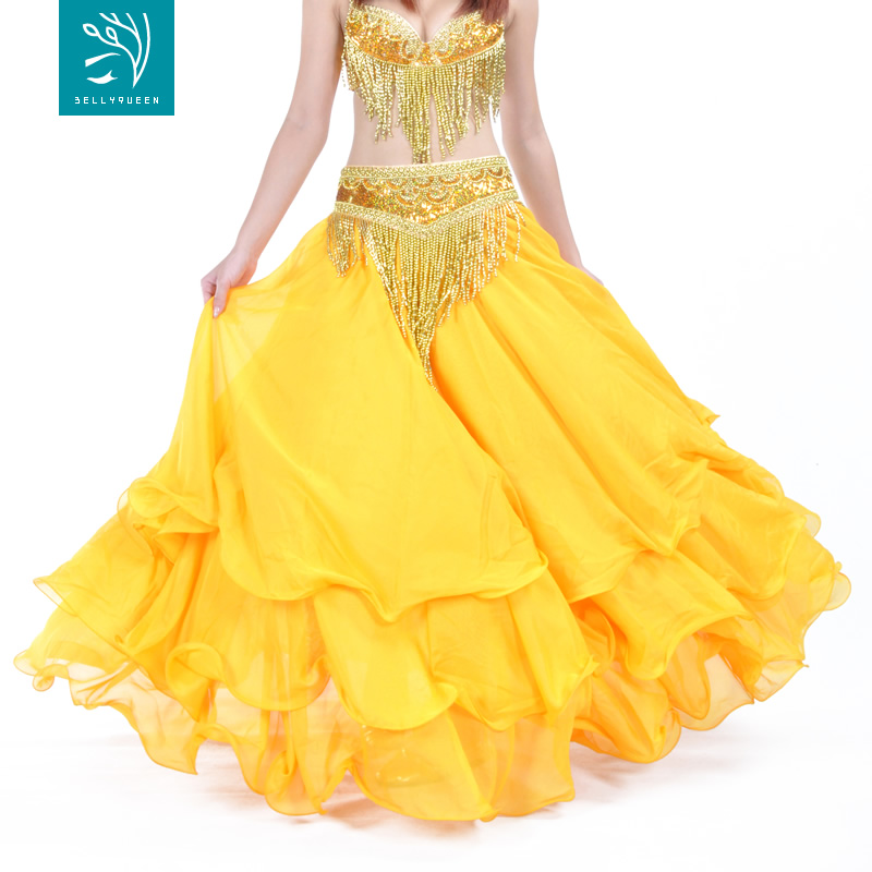 Performance Three Layer Chiffon Belly Dance Skirt Performance Three Layer Chiffon Belly Dance Skirt