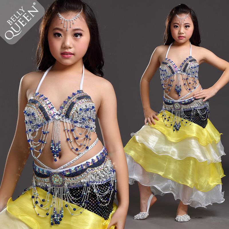 Professional Dancewear Polyester Kids Belly Dance Performance Costumes Professional Dancewear Polyester Kids Belly Dance Performance Costumes